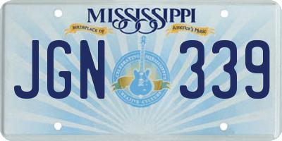 MS license plate JGN339