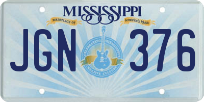 MS license plate JGN376