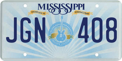 MS license plate JGN408
