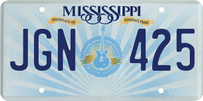 MS license plate JGN425