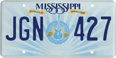 MS license plate JGN427