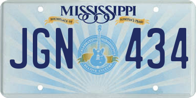 MS license plate JGN434