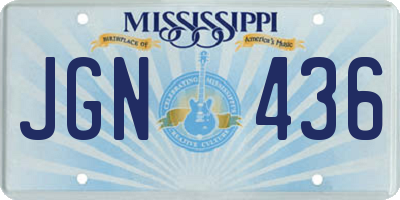 MS license plate JGN436