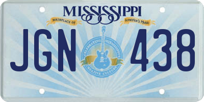 MS license plate JGN438