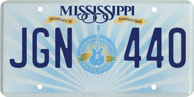 MS license plate JGN440