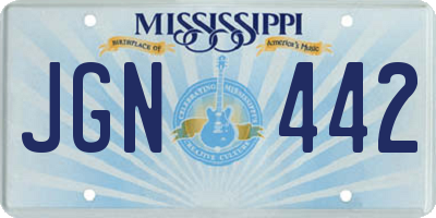 MS license plate JGN442
