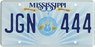 MS license plate JGN444