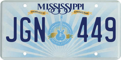 MS license plate JGN449