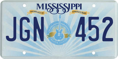MS license plate JGN452