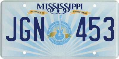 MS license plate JGN453