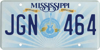 MS license plate JGN464