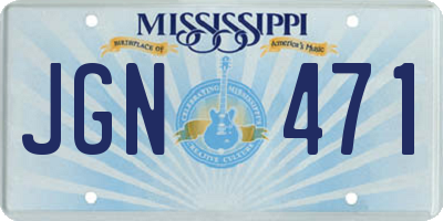 MS license plate JGN471