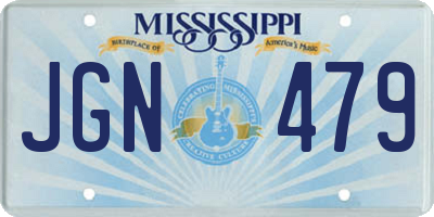 MS license plate JGN479