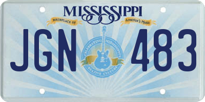 MS license plate JGN483