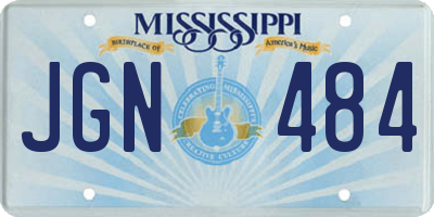 MS license plate JGN484