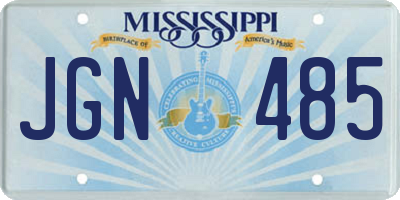 MS license plate JGN485