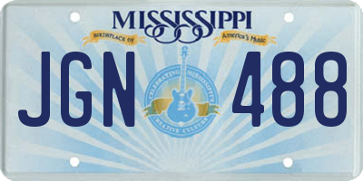 MS license plate JGN488