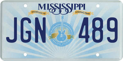 MS license plate JGN489