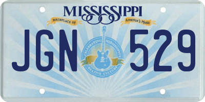 MS license plate JGN529