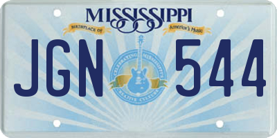 MS license plate JGN544