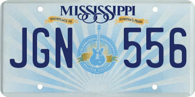 MS license plate JGN556
