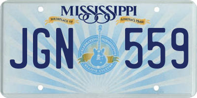 MS license plate JGN559