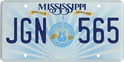 MS license plate JGN565