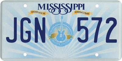 MS license plate JGN572