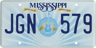 MS license plate JGN579