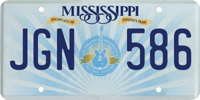 MS license plate JGN586
