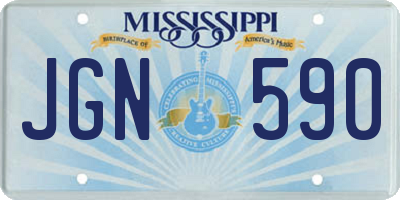 MS license plate JGN590