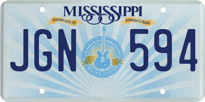 MS license plate JGN594
