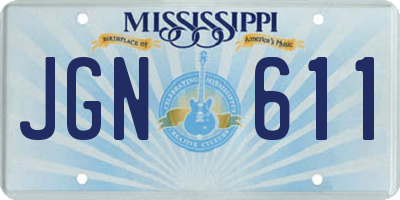 MS license plate JGN611