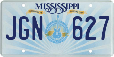 MS license plate JGN627