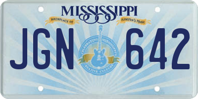 MS license plate JGN642