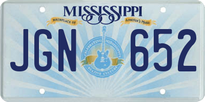 MS license plate JGN652