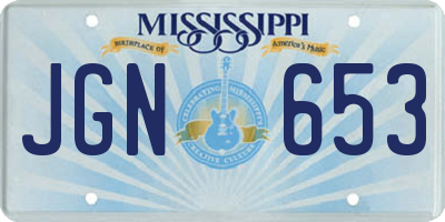 MS license plate JGN653