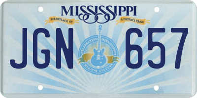 MS license plate JGN657