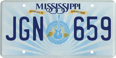 MS license plate JGN659