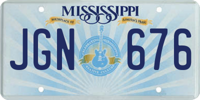 MS license plate JGN676