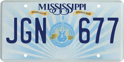 MS license plate JGN677