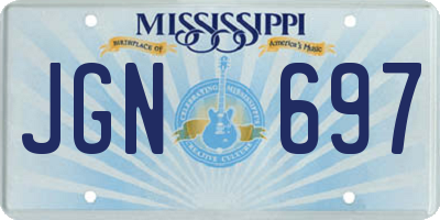 MS license plate JGN697
