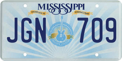 MS license plate JGN709