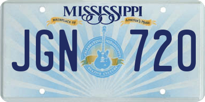MS license plate JGN720