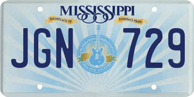 MS license plate JGN729