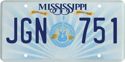 MS license plate JGN751