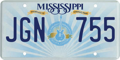 MS license plate JGN755