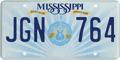 MS license plate JGN764