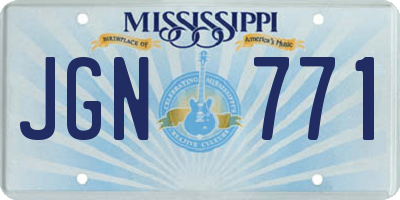 MS license plate JGN771