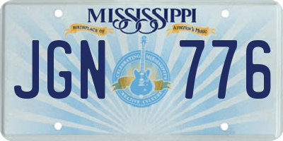 MS license plate JGN776